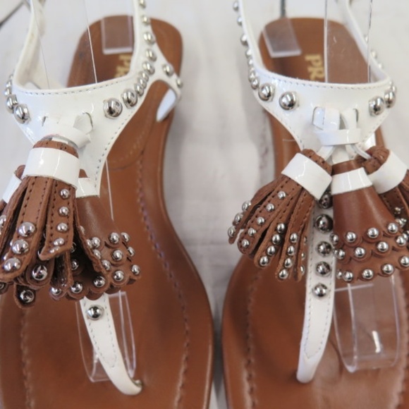 Prada Studded Tassel Sandal - Picture 2 of 8